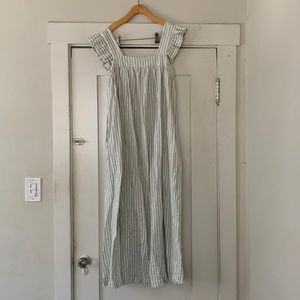 Mint pinstripe maxi dress